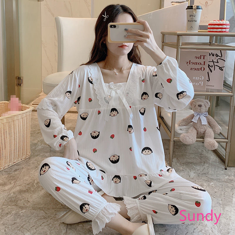 Đồ ngủ tay dài thiết kế trẻ trung hợp mốt thời trang cho nữ