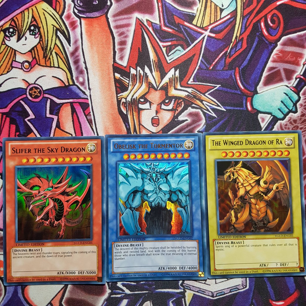 Bộ thẻ bài Yugioh: Tam thần Obelisk - Slifer - Ra | YGLD Ultra Rare