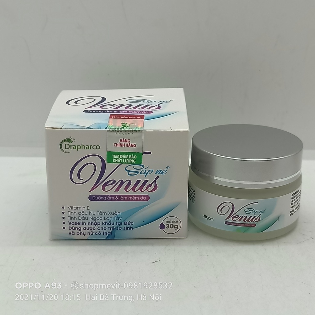 Sáp nẻ Venus dưỡng ẩm và làm mềm da lọ 30g