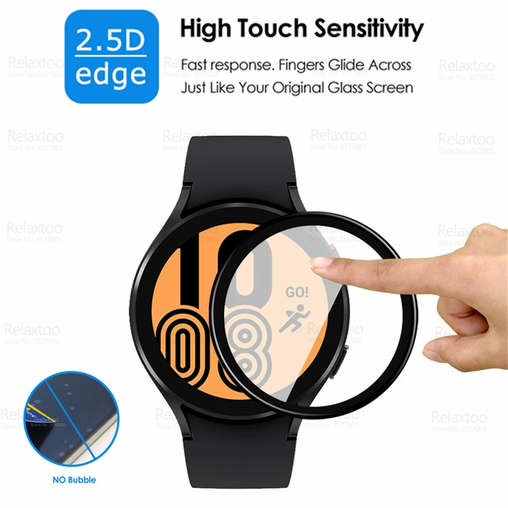 Kính Cường Lực 3D Bảo Vệ Màn Hình Đồng Hồ Thông Minh Samsung Galaxy Watch 4 40mm 44mm