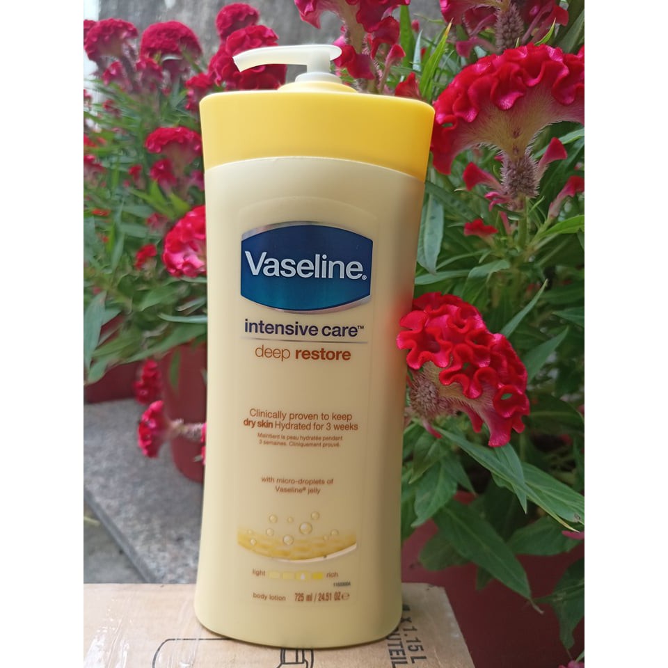 Sữa dưỡng thể Vaseline deep restore Ấn Độ 725ML