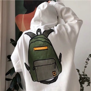Áo hoodie nam nữ có bigsize hình balo nỉ bông dày mịn