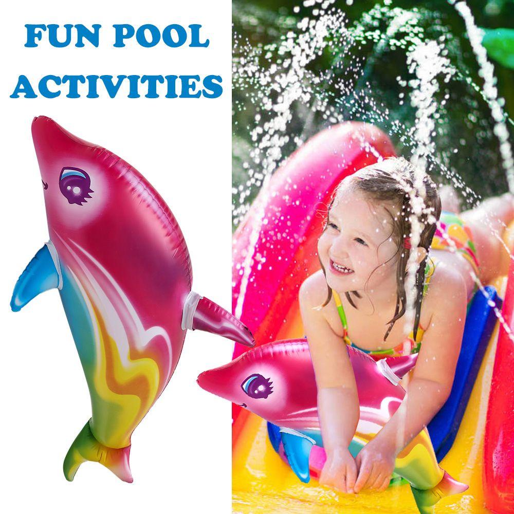 Phao Bơi Hình Cá Heo Màu Cầu Vồng 33inch Dành Cho Bé