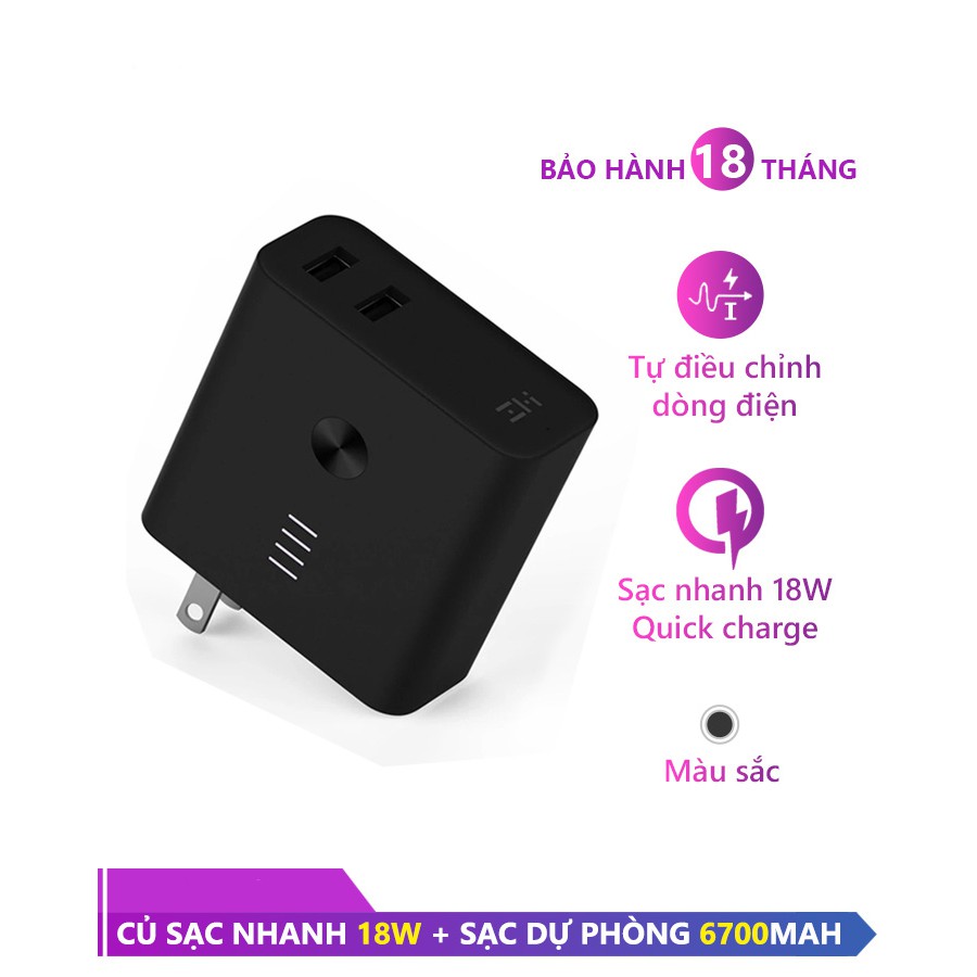 Cốc sạc kiêm pin sạc dự phòng Xiaomi ZMI APB03 6700mAh | BigBuy360 - bigbuy360.vn