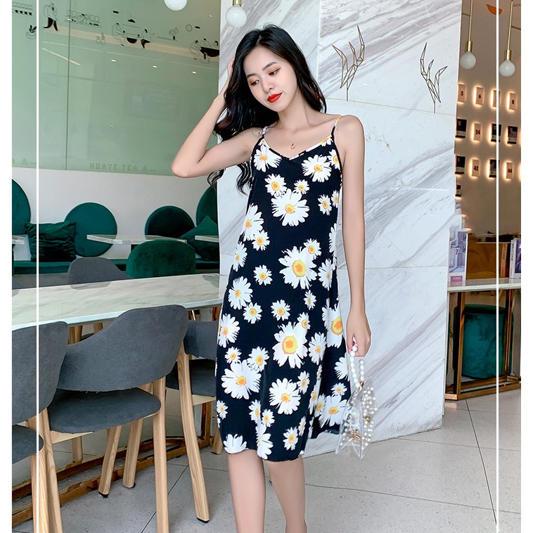 [𝐅𝐫𝐞𝐞𝐬𝐡𝐢𝐩 - 𝐇𝐚̀𝐧𝐠 𝐒𝐚̆̃𝐧] Váy 2 Dây Hoa Nhí Chất Lụa Mát Mịn Đủ Size Hot Hit 2021 V4 | BigBuy360 - bigbuy360.vn