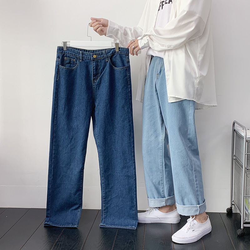 Quần Jeans Ống Rộng Phong Cách Hàn Quốc Size S-5Xl Dành Cho Nam