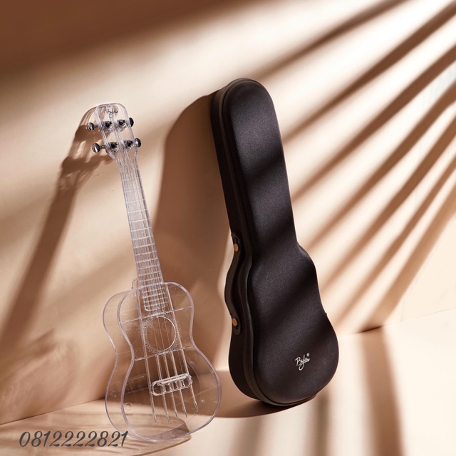 Đàn Ukulele Trong Suốt Byla Đèn LED 2022 Chính Hãng - Tặng Full Phụ Kiện