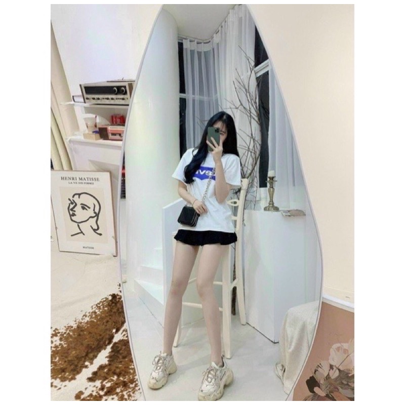 Áo Thun Nữ Form Rộng Cổ Tròn Ngắn Tay Cotton Giấy Chất Liệu Co Giãn | BigBuy360 - bigbuy360.vn