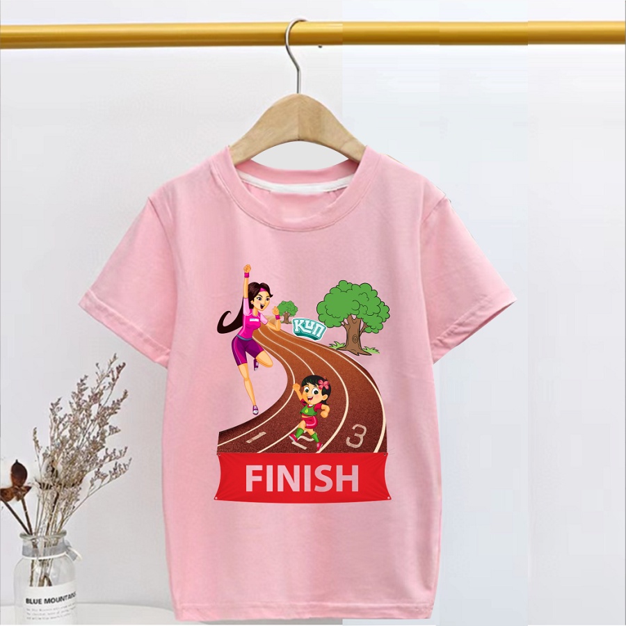 Áo phông cho bé in hình gia đình Kun nông dân siêu phàm bé cực thích