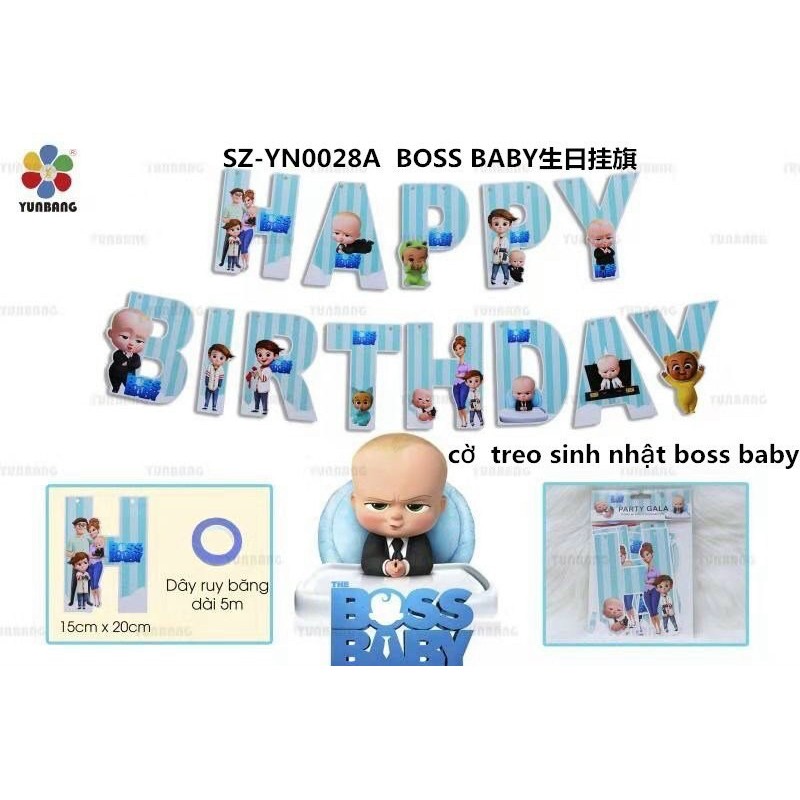 Dây chữ Happybirthday kiểu chủ đề siêu nhân nhện, siêu anh hùng, bé trai