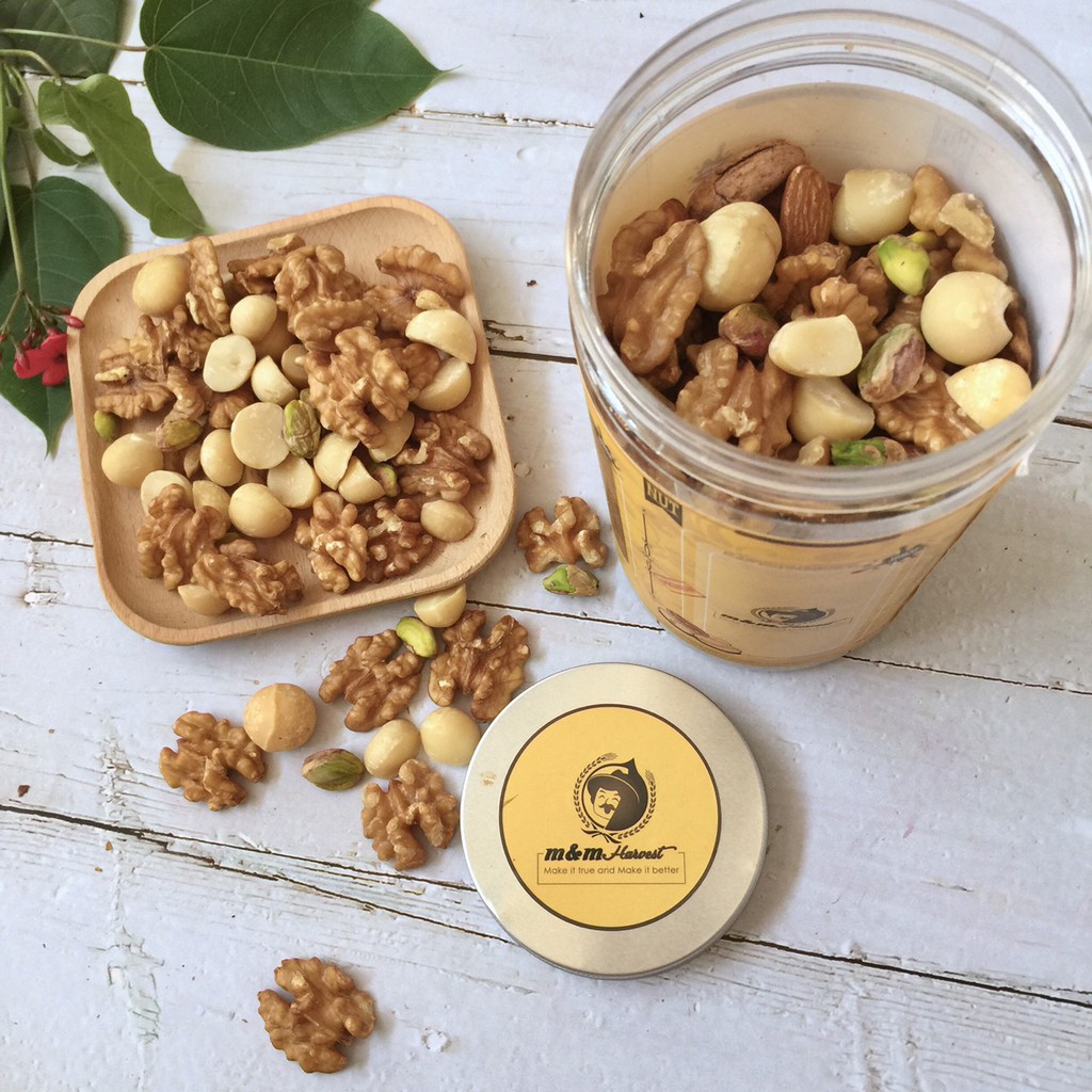 MIXNUT 3 loại hạt Thượng hạng( Macca Úc, Óc chó Mỹ, Hạt dẻ Mỹ), chính hãng, siêu ngon 250/500g