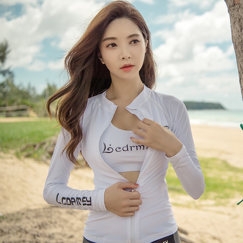 Bộ Đồ Lặn Chống Nắng Thoáng Khí Có Khóa Kéo Thời Trang Dành Cho Nữ