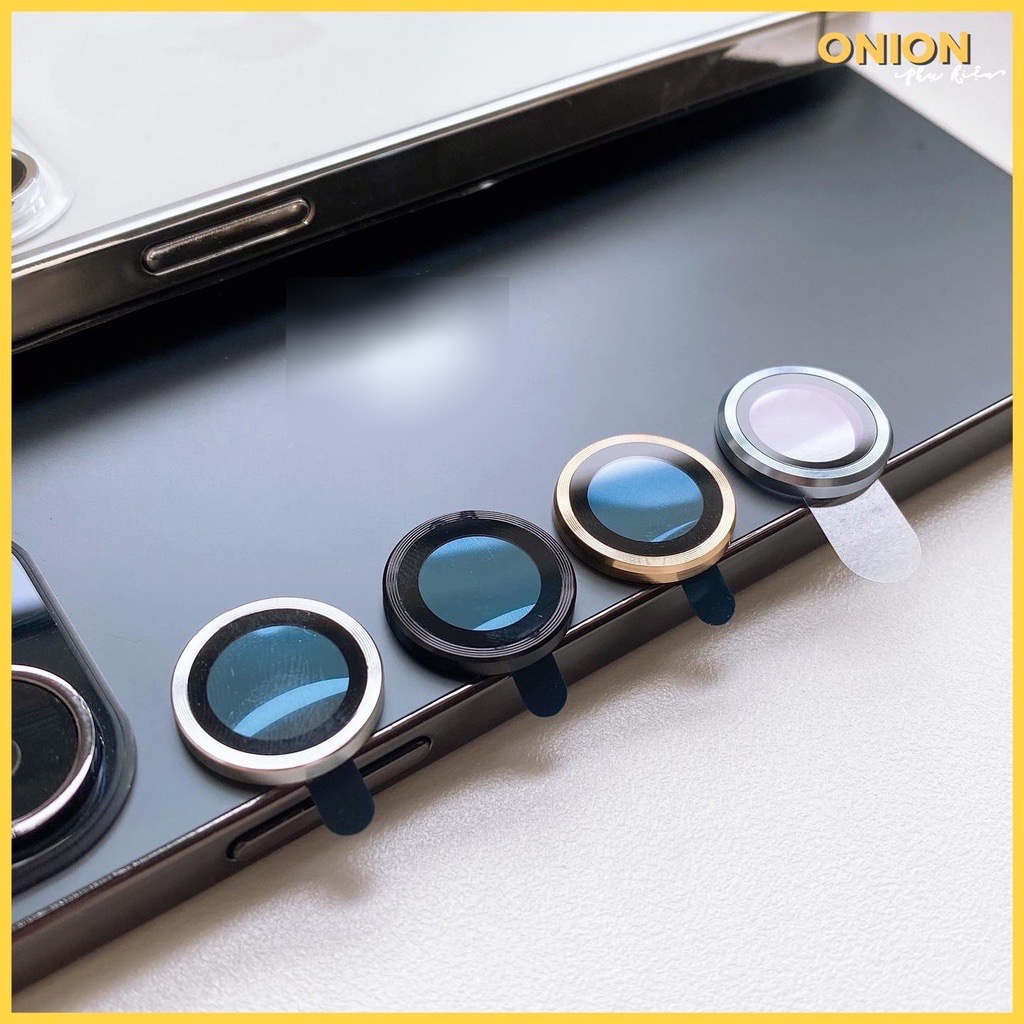 Miếng dán cường lực Camera viền kim loại cao cấp cho ip 13 13Pro Max 11 11 Pro Max 12 Mini 12 12 Pro 12 Pro Max