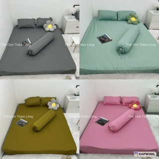 Bộ ga giường thun lạnh hàn quốc - chất thun mát lạnh thoáng mát - bộ 4 món không mền