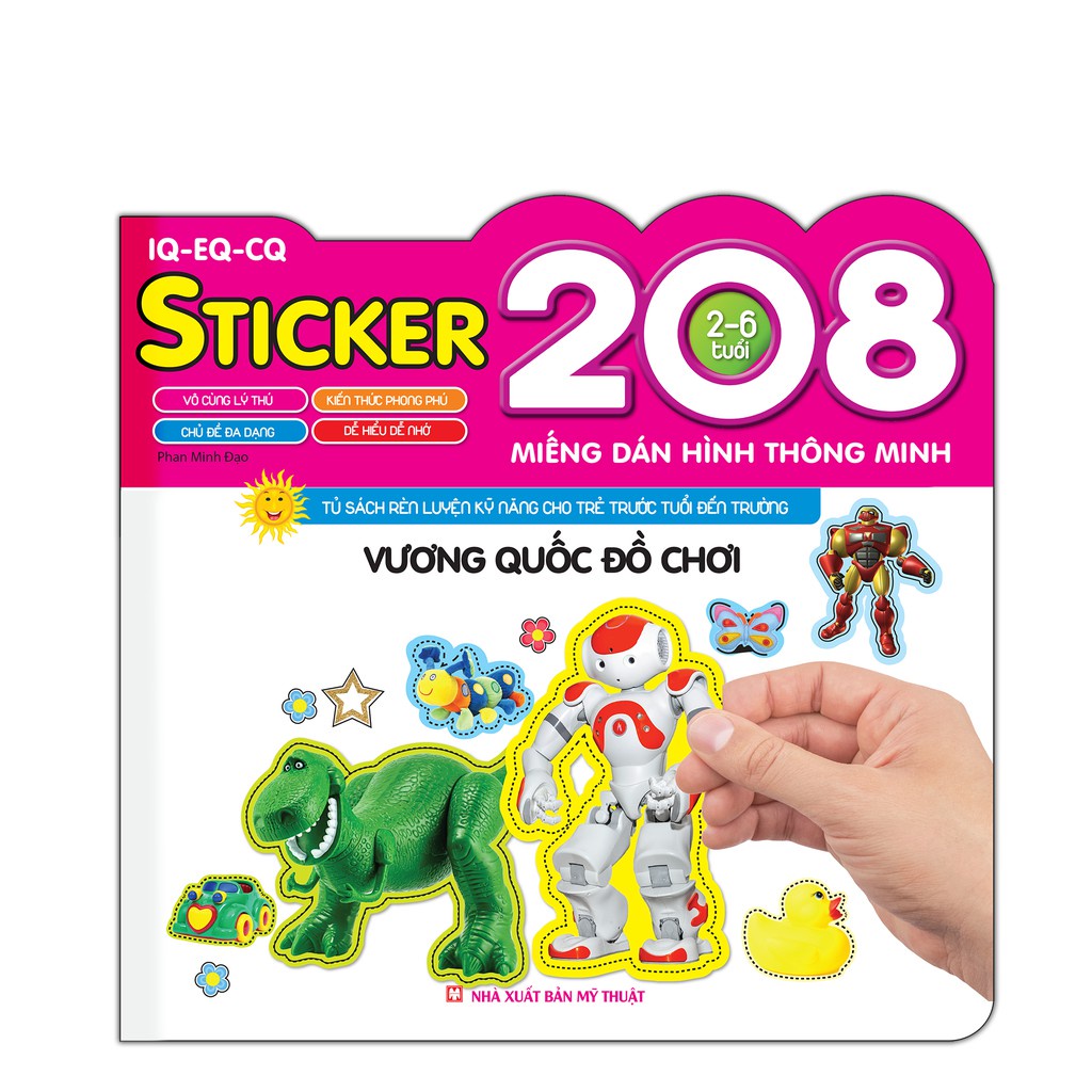 Sách - Combo 208 miếng dán hình thông minh - IQ-EQ-CQ (trọn bộ 6 cuốn) Kèm Quà tặng