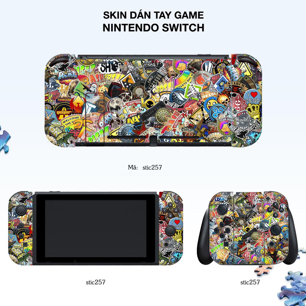 Skin dán máy Nintendo Switch in hình sticker Siêu Đẹp