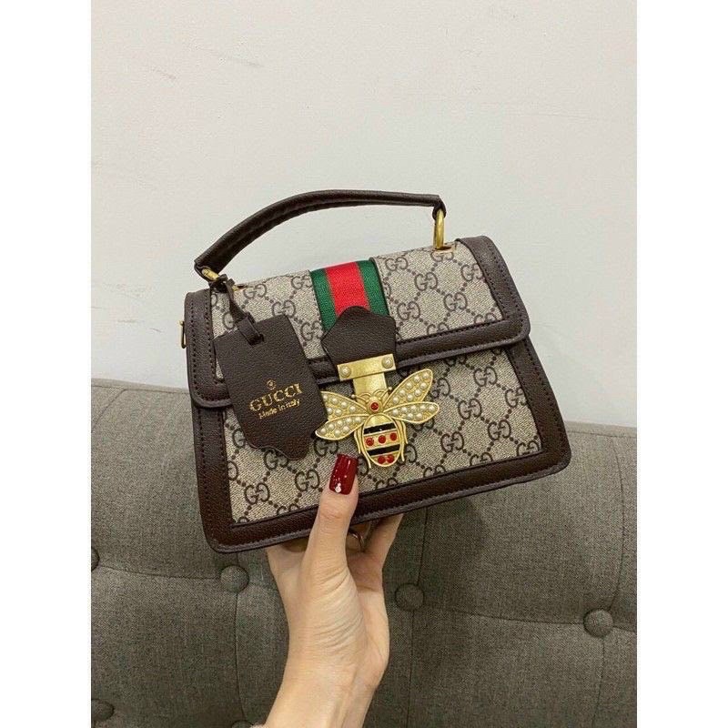 Túi Xách Nữ Khoá Ong, Túi Đeo Chéo Đeo Vai Hoạ Tiết G.C