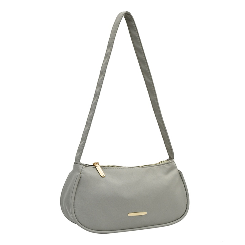 Túi Xách Nylon Đeo Vai Mini Có Khóa Kéo Thanh Lịch Cho Nữ