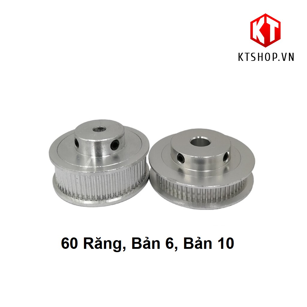 Puly GT2, Bánh răng GT2 60 răng bản 6mm, 10mm