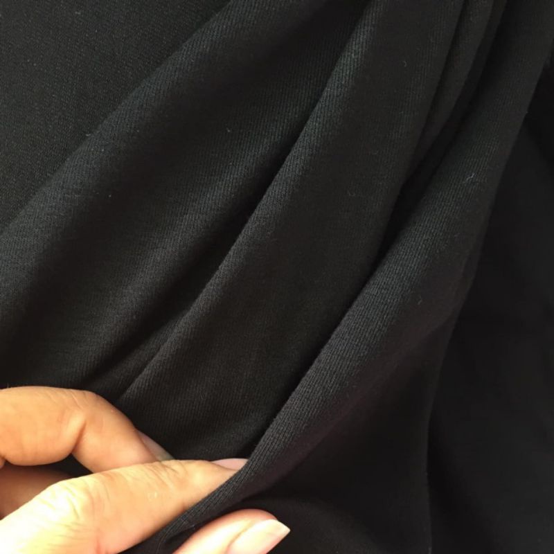 Vải thun cotton đen giá bán mét x Khổ 1,6m