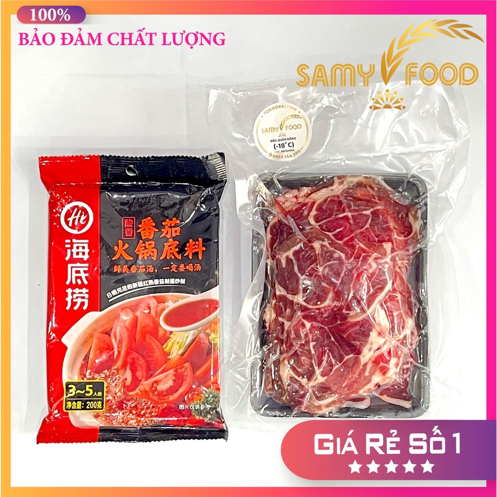 [SET LẨU] BẮP BÒ ÚC NHẬP KHẨU + CỐT LẨU CÀ CHUA HAIDILAO