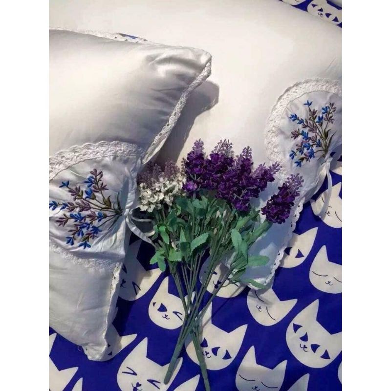 Ruột gối thơm Lavende bedding ruột gối đầu ép hơi cao cấp kháng khuẩn mềm mại kích thước 45x65 cm