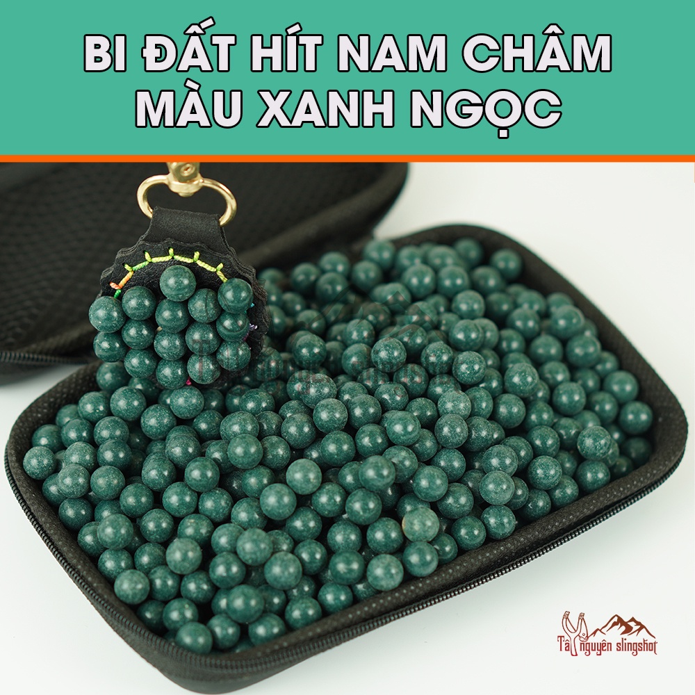 Bi đất sét bắn ná cao su màu xanh ngọc ngẫu nhiên 7-8-9mm,mã 1kg hoặc 0.5kg, thoải mái cho bạn sử dụng