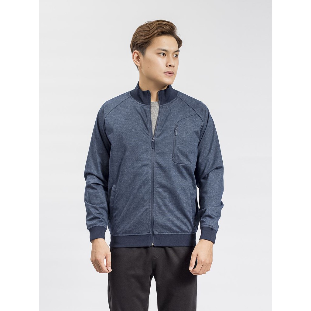 Áo Khoác Bomber 2 Lớp Aristino AJK038w8 Màu Xanh Tím Than Regular có L