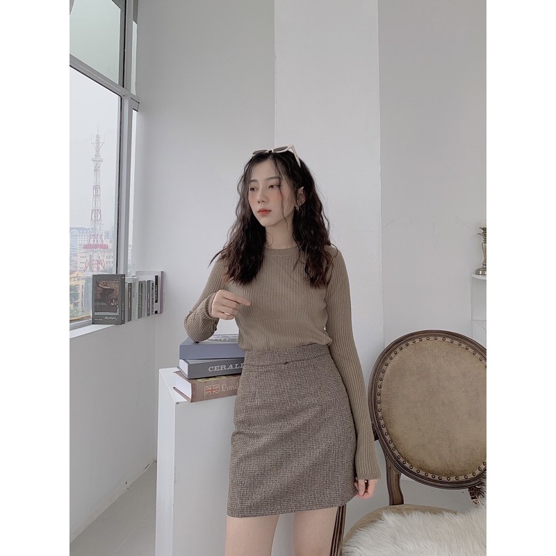 CHÂN VÁY CHỮ A ZICZAC NÂU | BigBuy360 - bigbuy360.vn