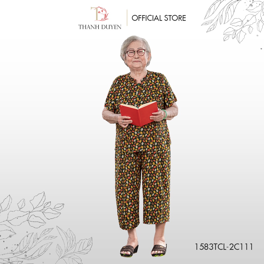 Đồ bộ Tole cho bà (Big size) mặc nhà Thành Duyên, quần lửng, không rút, thoáng mát - 1583TCL (0522)