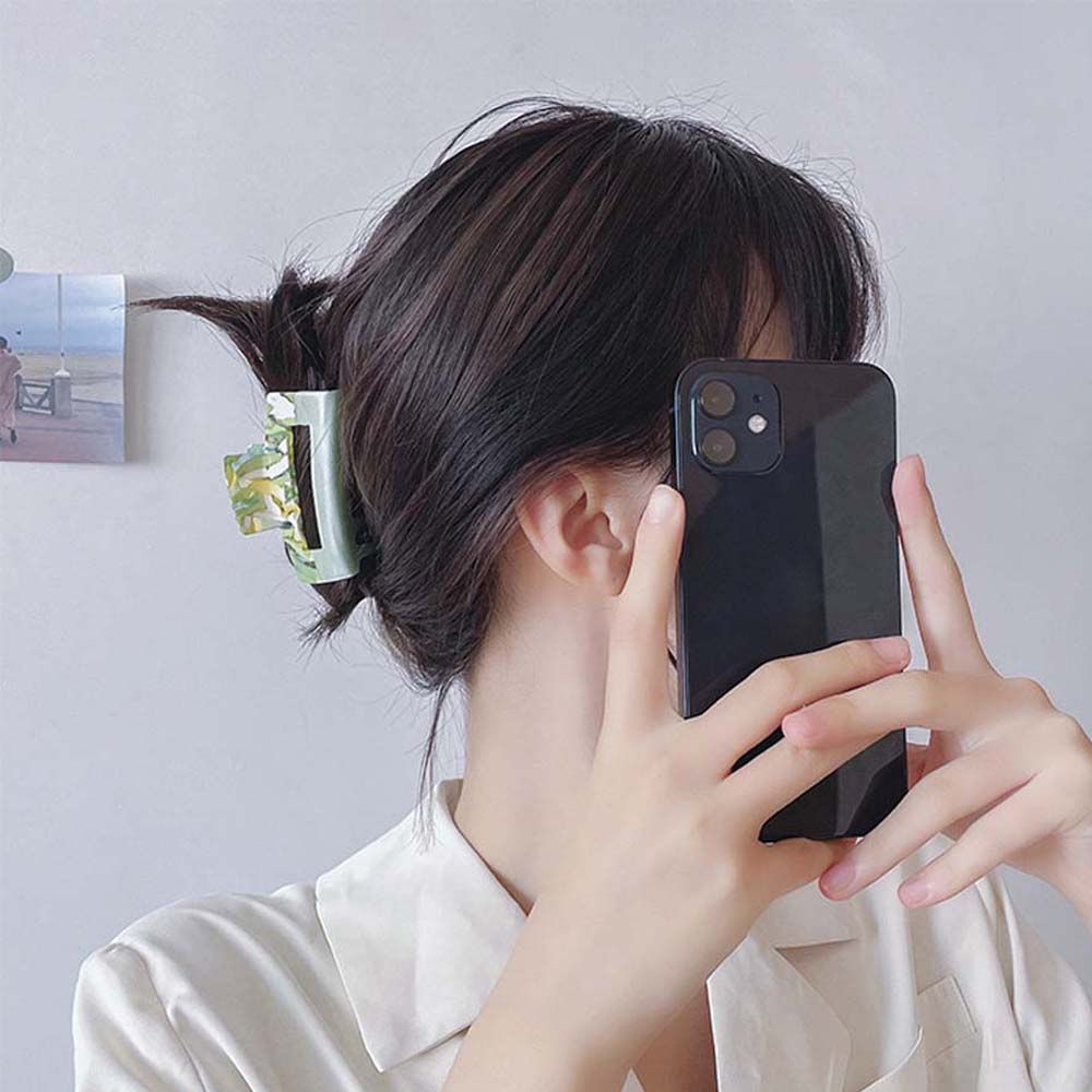 Kẹp tóc họa tiết đá cẩm thạch màu sắc ngọt ngào thiết kế thời trang phong cách Hàn Quốc cho nữ