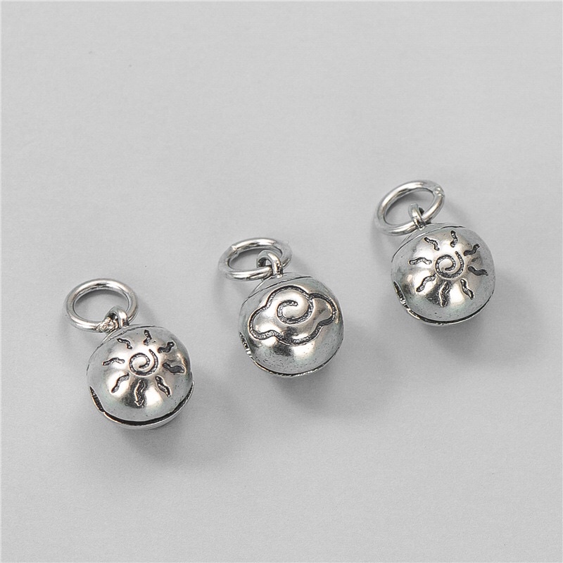 [S925] Charm chuông họa tiết đám mây cát tường - MH621