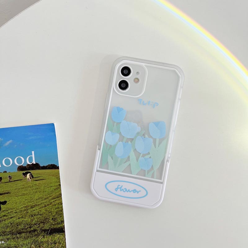 Ốp Điện Thoại TPU Silicon Mềm Chống Bụi Chống Sốc Hình Hoa tulip Cho IPhone 13 11 12 Pro Max 7 8 Plus X XR XSMAX