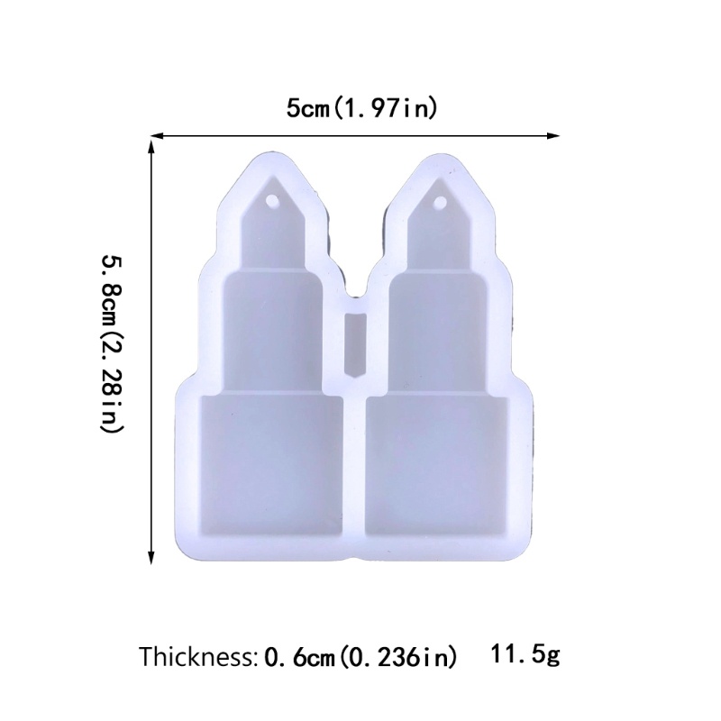 Khuôn Silicone Làm Bông Tai / Móc Khóa / Son Môi Bằng Resin Epoxy