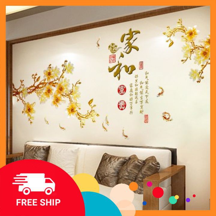 Decal dán tường ⚡️𝗙𝗥𝗘𝗘𝗦𝗛𝗜𝗣⚡️ Tranh dán tường chim én- chất PVC Vinyl chống nước- giúp căn hộ sinh động hơn