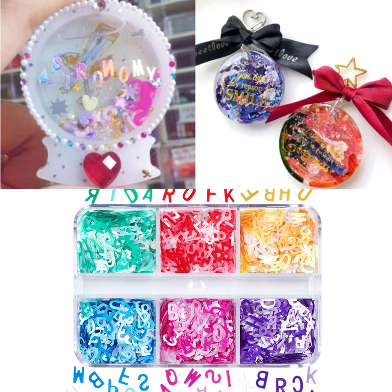 Hộp Sequin Hình Chữ Dùng Trang Trí Móng Tay Nghệ Thuật
