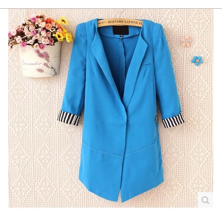 Áo khoác, vest nữ tay lỡ phong cách thanh lịch, công sở màu xanh