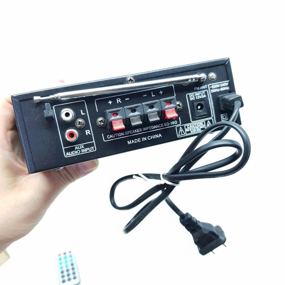 [Hàng nhập khẩu] Amply Mini Karaoke WXF AK-698E 12V/220V USB-SD-AUX