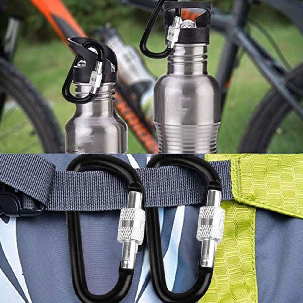 MAG Set 6 / 12 Móc Khóa Leo Núi Bằng Hợp Kim Nhôm Màu Đen