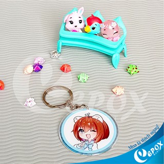 [HÀNG MỚI] Móc khóa Mèo Simmy Hero team đổ keo 5,5cm SIÊU CUTE