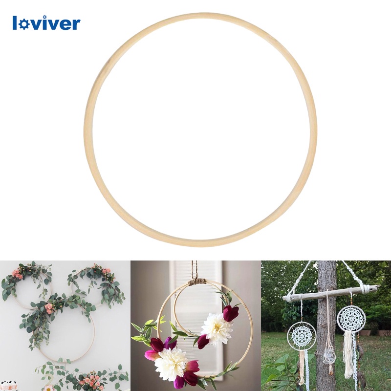 Khung Thêu Bằng Gỗ Tre Hình Tròn Dùng Trang Trí Diy
