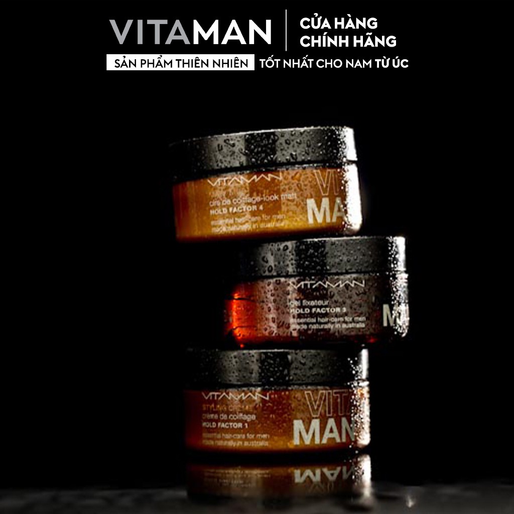 Sáp Bùn Vuốt Tóc Dành Cho Nam Vitaman Matt Mud 100g