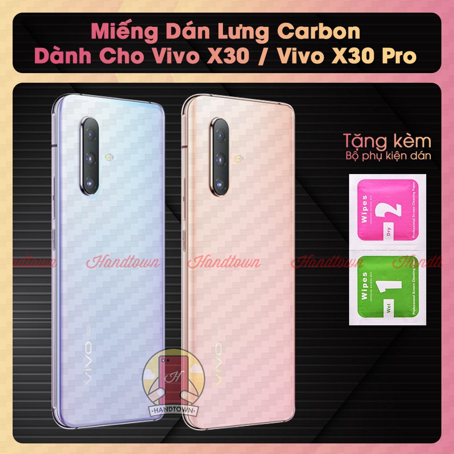 Miếng dán lưng cacbon Vivo X30 / X30 Pro