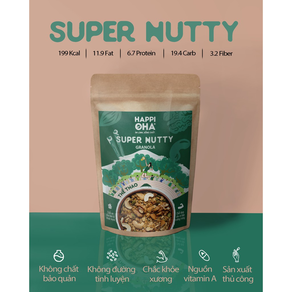 [Trial Set] Combo Granola 40g x 8 vị HAPPI OHA - Ngũ Cốc Ăn Sáng/Ngũ Cốc Ăn Kiêng Hỗ Trợ Ăn Kiêng Và Giảm Cân