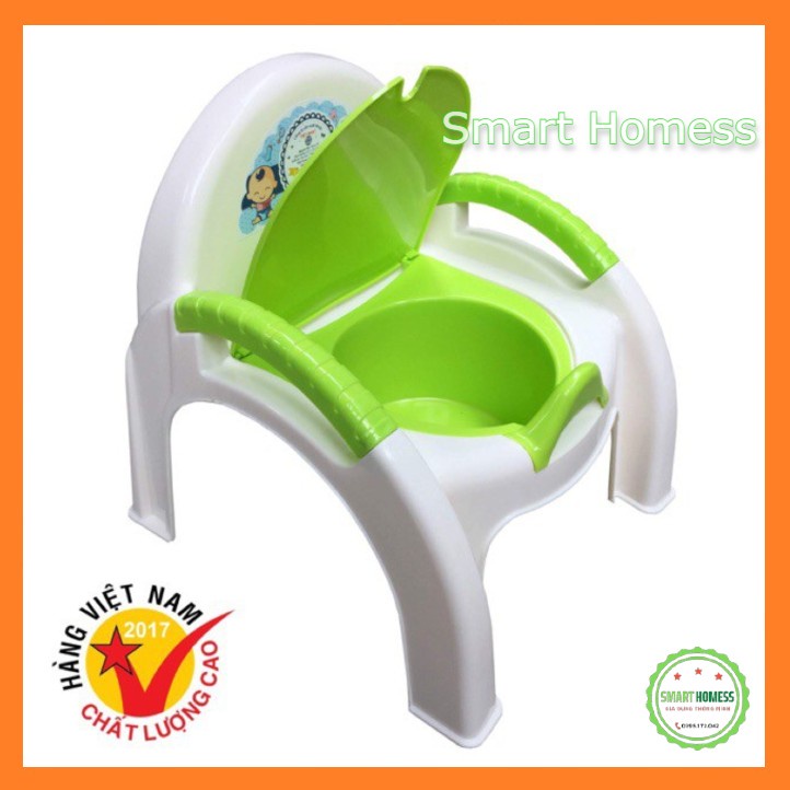 Bô Ghế Cho Bé Đi Vệ Sinh Có Tựa Nắp Đậy Tháo Rời Tiện Ích An Toàn Thoải Mái Cho Trẻ Việt Nhật