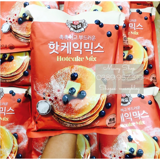 Bột Làm Bánh Rán Doremon 🍀𝑭𝑹𝑬𝑬𝑺𝑯𝑰𝑷🍀 Bột Làm Bánh Pancake/Hotcake Mix CJ Hàn Quốc 500gr cho bé