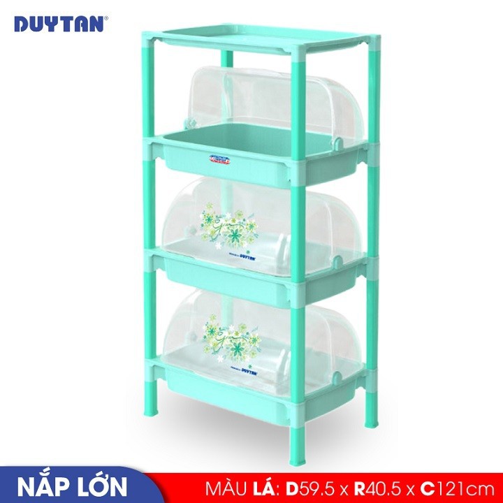 Kệ nắp lớn 3 ngăn Duy Tân ( 59.5 x 40.5 x 121 cm ) - Chuyên đựng đồ ăn, chén bát | BigBuy360 - bigbuy360.vn