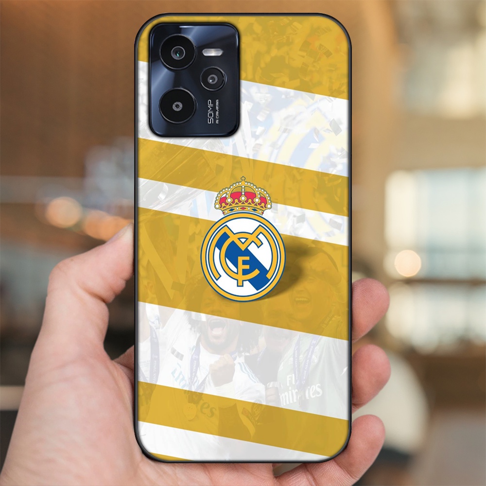 Ốp lưng Realme C35 viền đen in hình Real Madrid