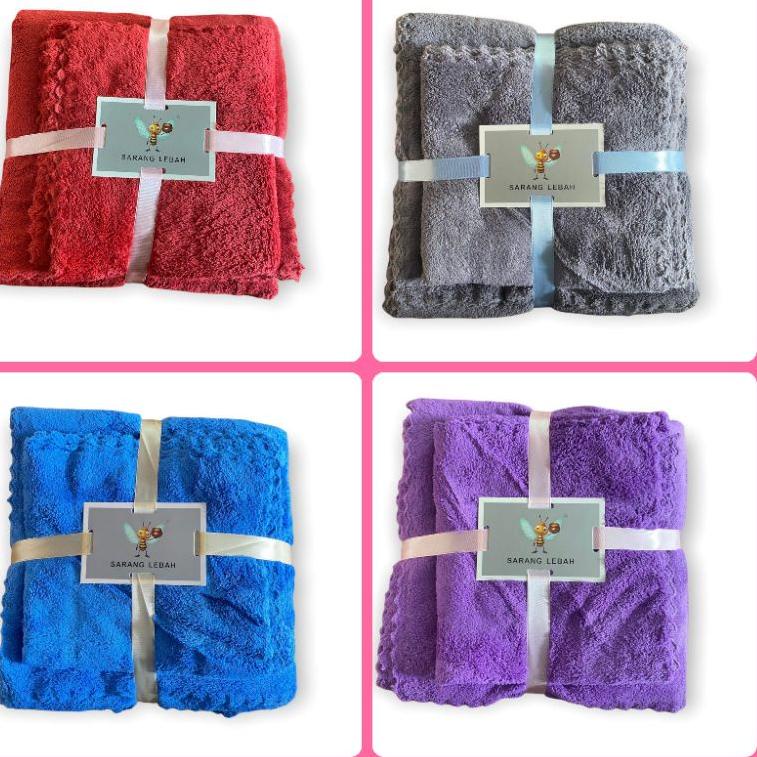 (Art. Khăn Tắm Cotton Sợi Nhỏ Tổ Ong Cao Cấp Kích Thước 70x140 2 Trong 1 Dành Cho Người Lớn Và Trẻ Em