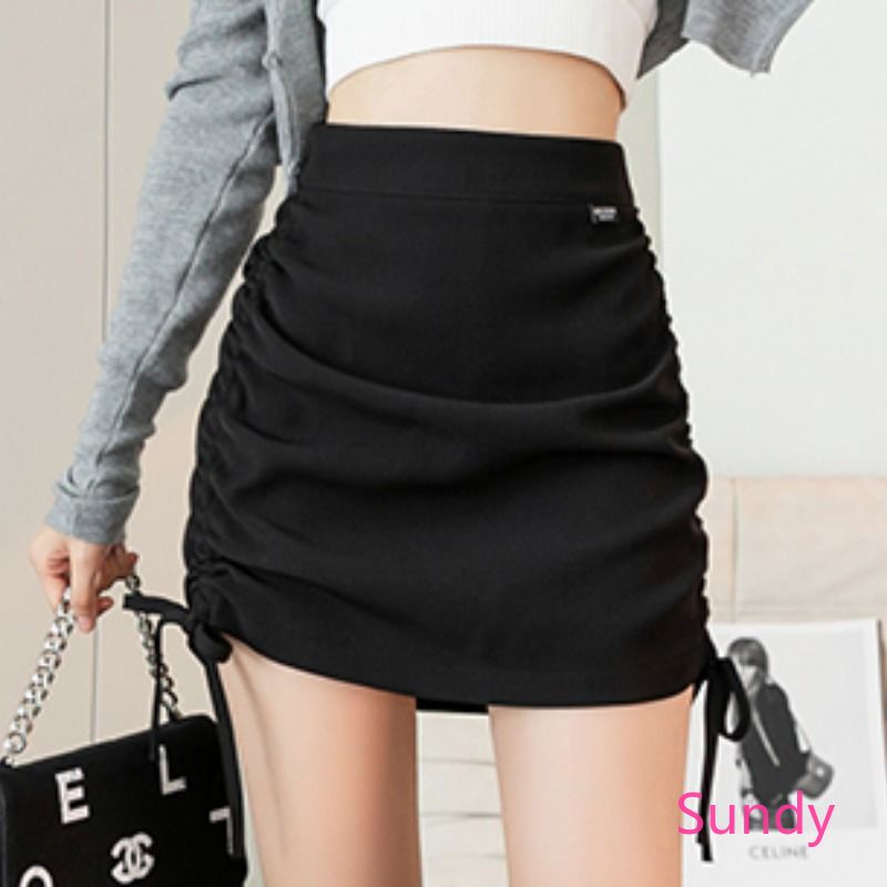 Chân Váy Lưng Cao Phối Dây Rút Plus Size Phong Cách Quyến Rũ Thời Trang Mùa Hè